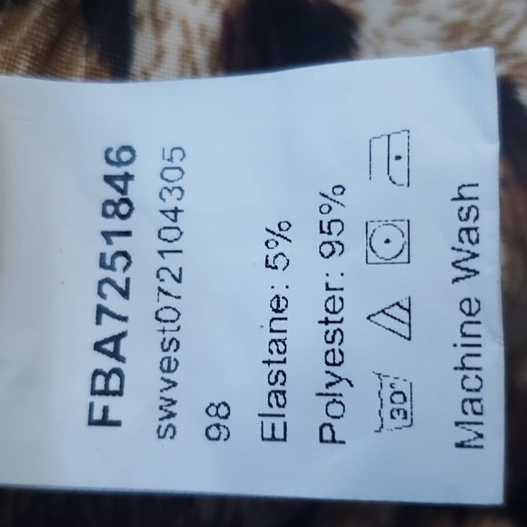 Leopard Animal Print Longline Halter Bikini Swim Top Women's Size Medium - Picture 8 of 8